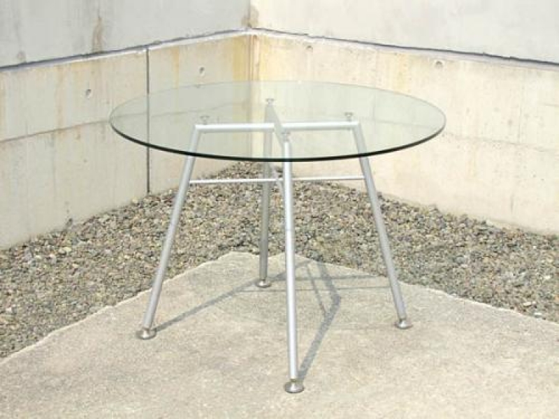 ガラス　丸テーブル　W900　中古