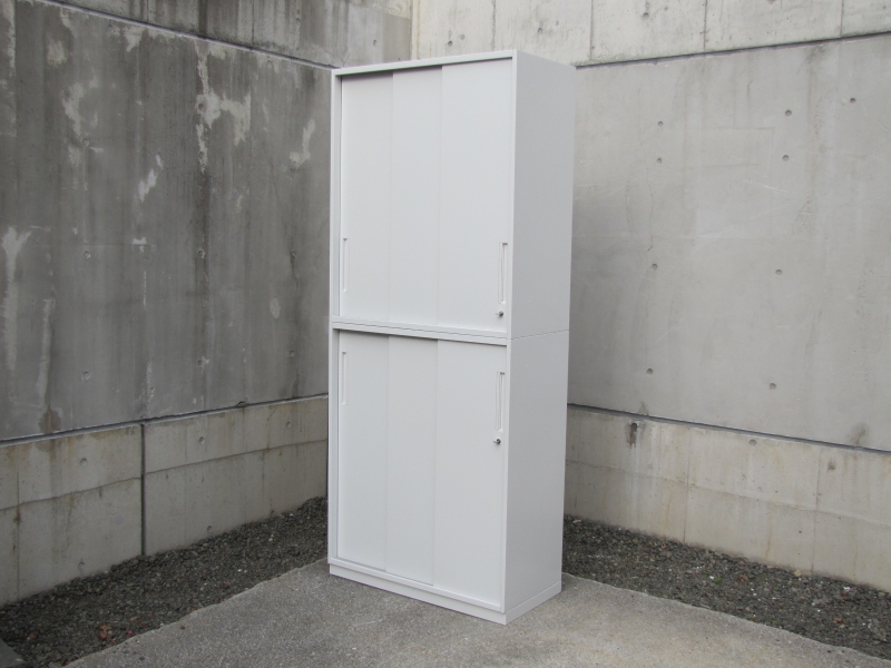 ハイパーストレージ HS　3枚引戸書庫　上下セット（A4 6段対応）　中古