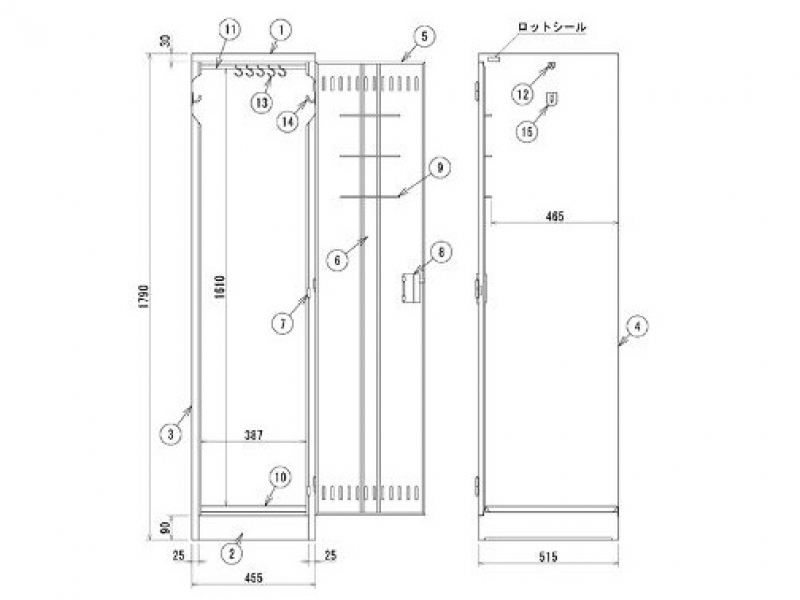 掃除用具ロッカー　NSP　新品_2