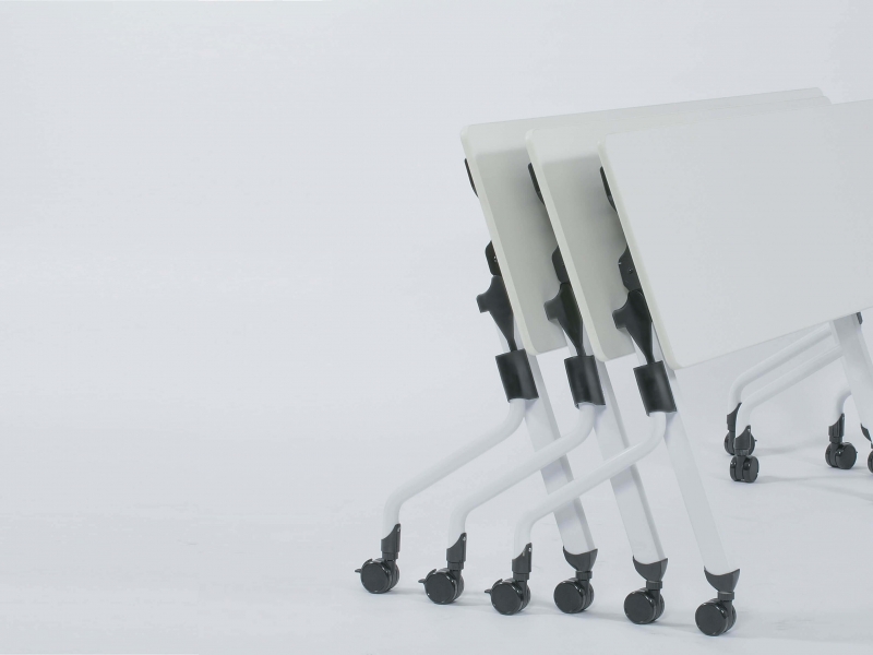 ZBRシリーズ　スタッキングテーブル　W1500/D600　ホワイト　新品_5