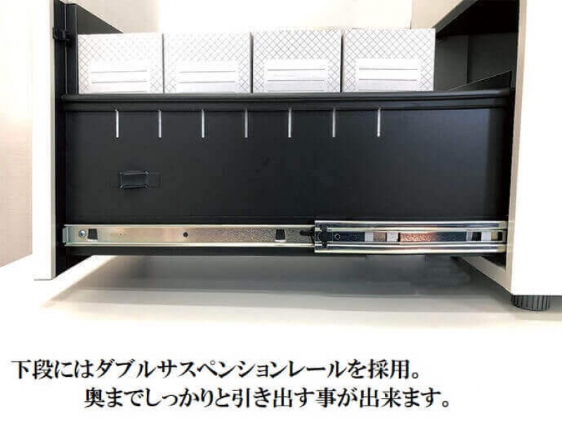 GSDデスクシリーズ　片袖机　W1000　ホワイト/ホワイト　新品_3