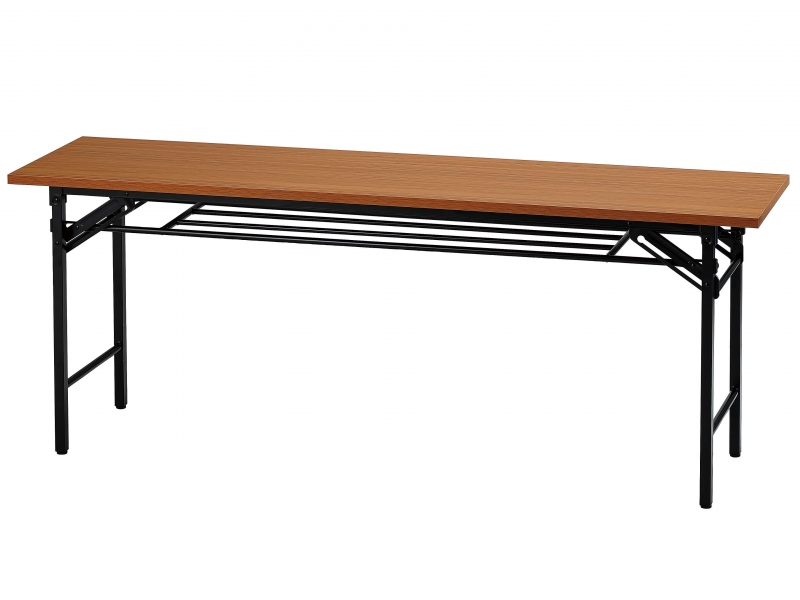 折り畳み会議テーブル　W1800/D450　チーク　新品_0