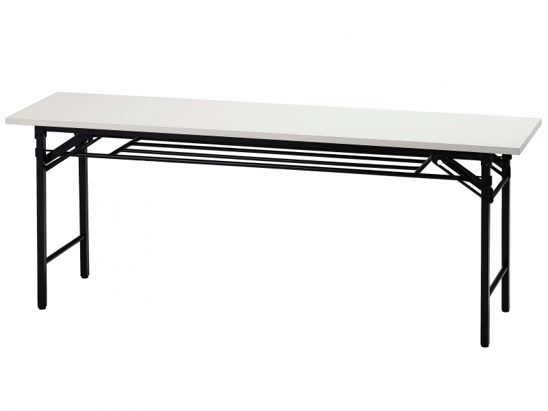 折り畳み会議テーブル　W1800/D450　ホワイト　新品_0
