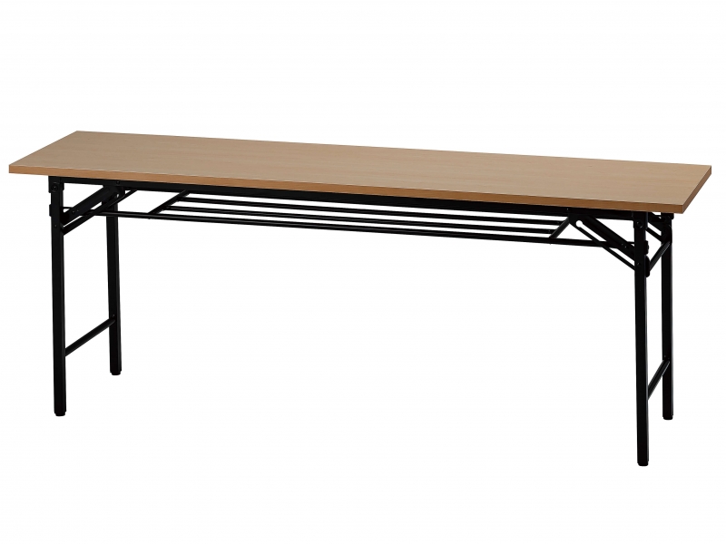 折り畳み会議テーブル　W1800/D450　ナチュラル　新品_0