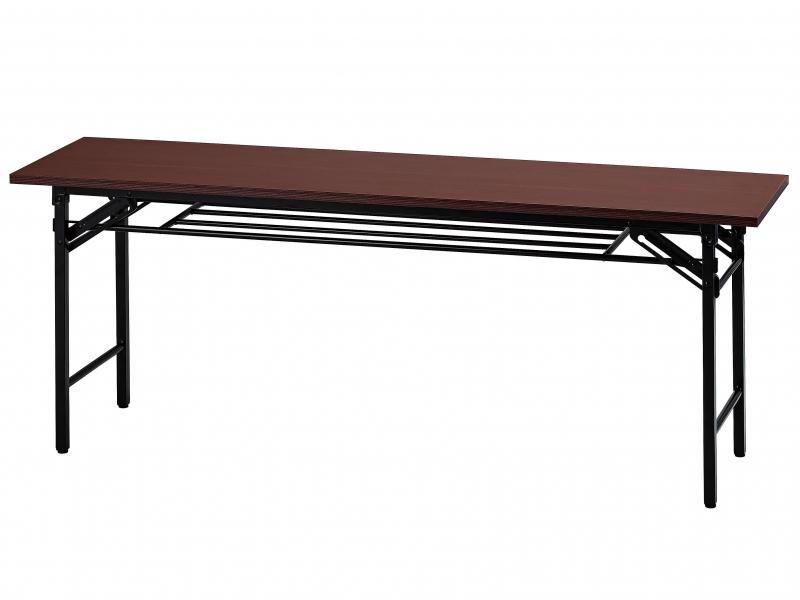 折り畳み会議テーブル　W1800/D450　ローズ　新品_0