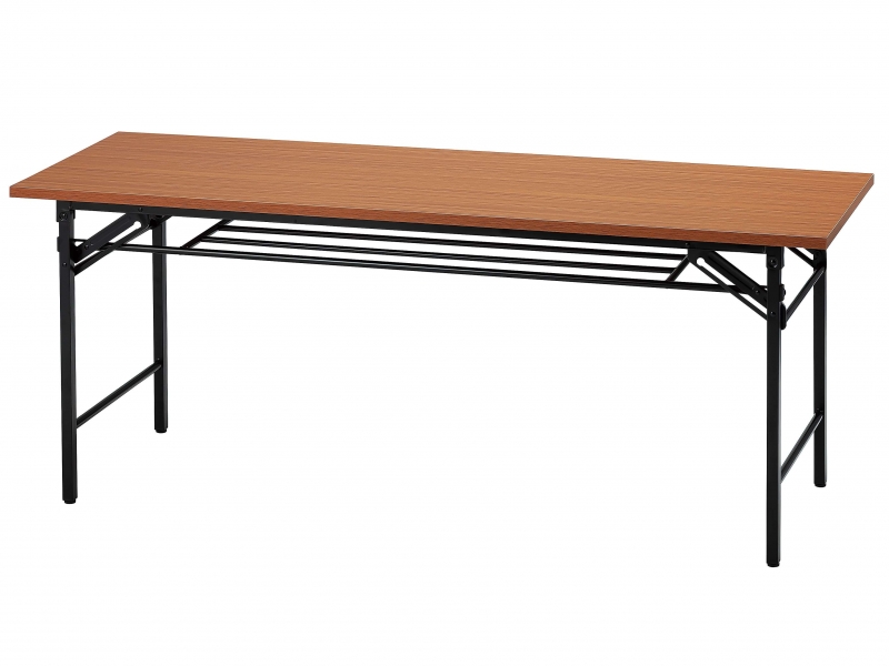 折り畳み会議テーブル　W1800/D600　チーク　新品_0