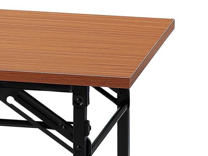折り畳み会議テーブル　W1800/D600　チーク　新品_1