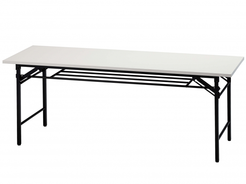 折り畳み会議テーブル　W1800/D600　ホワイト　新品_0