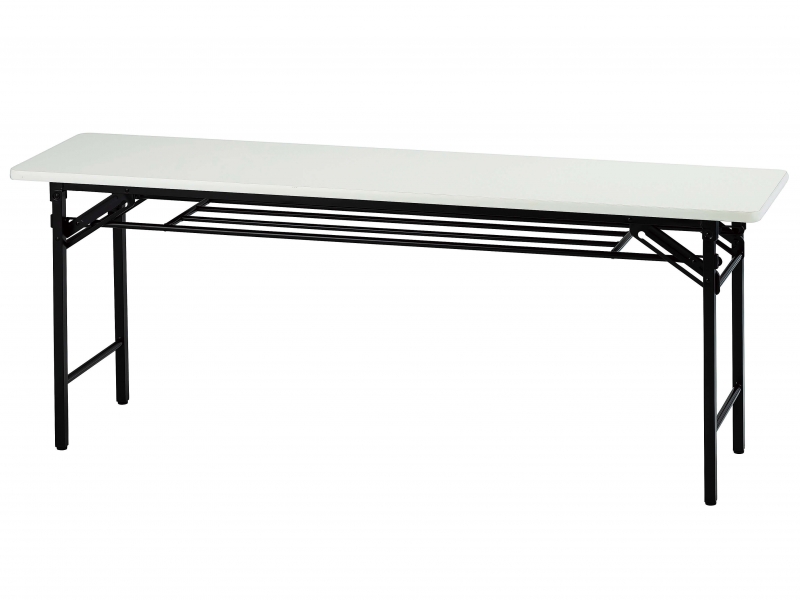 折り畳み会議テーブル（ソフトエッジ）　W1800/D450　ホワイト　新品