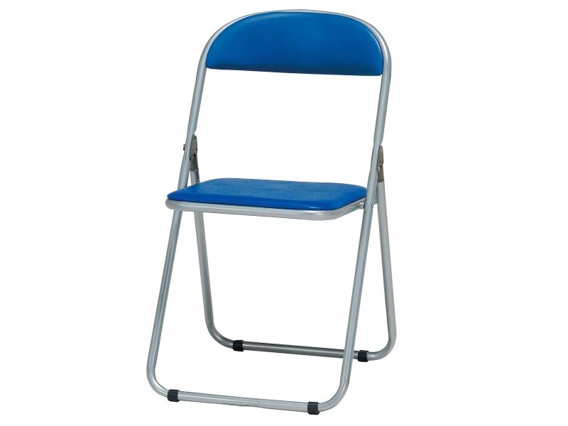 【販売終了】折り畳みイス　IB-09N　ブルー　新品