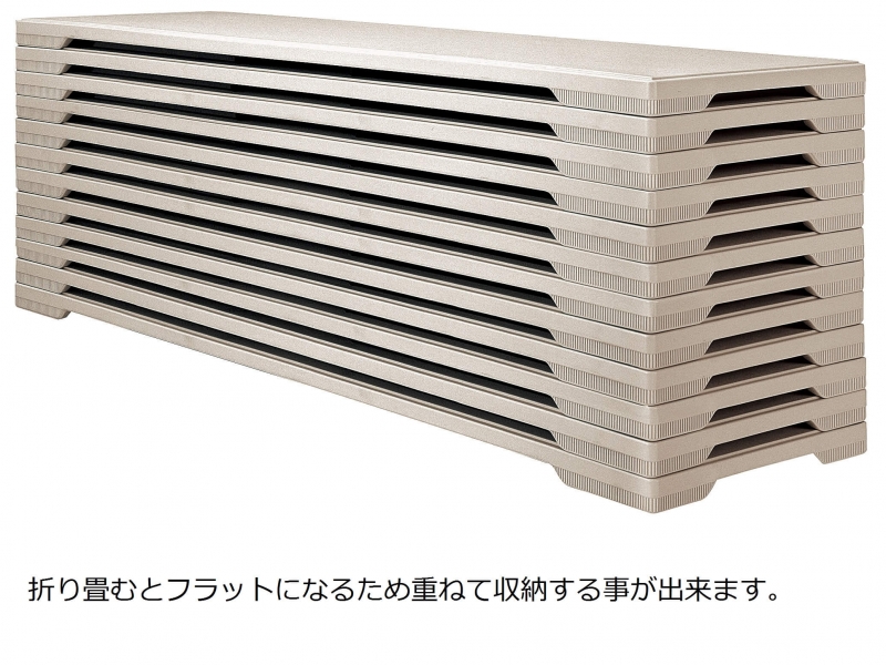 ブロー成型テーブル（樹脂天板）　網棚付き　PET-1850T　新品_4