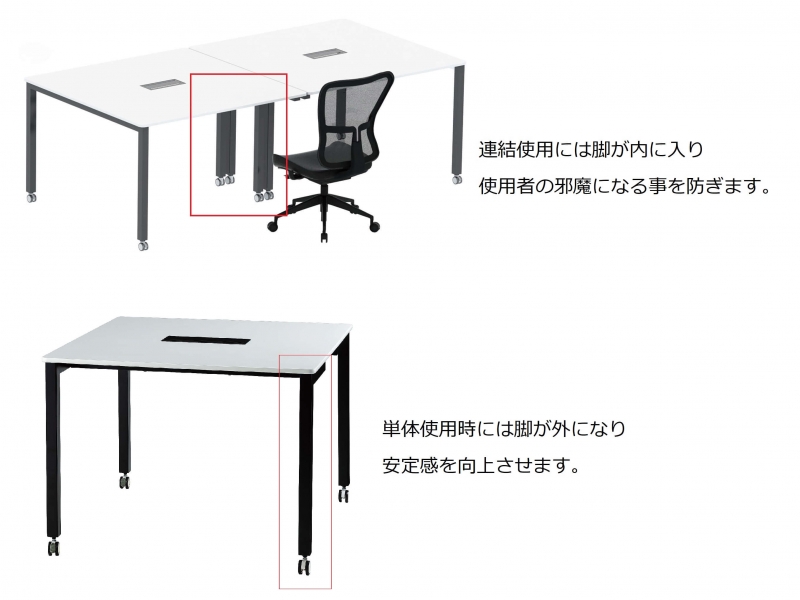 【販売終了】FMDシリーズ　グループテーブル　W2400×D1200　新品_5