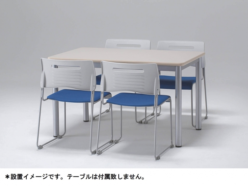 【販売終了】PMCシリーズ　スタッキングチェア　ライトグレー(PVC張り）　新品_4