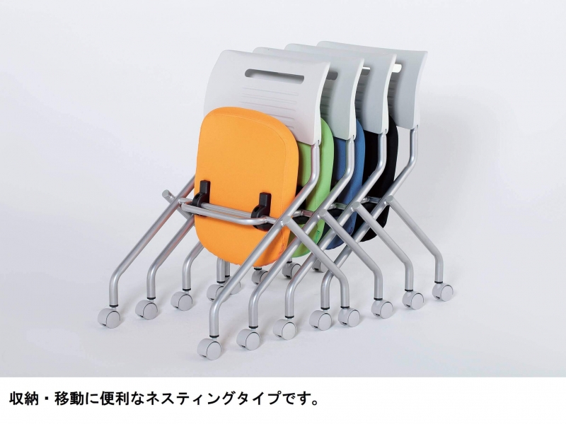 【販売終了】MSCシリーズ　平行スタッキングチェア　ライム　新品_4