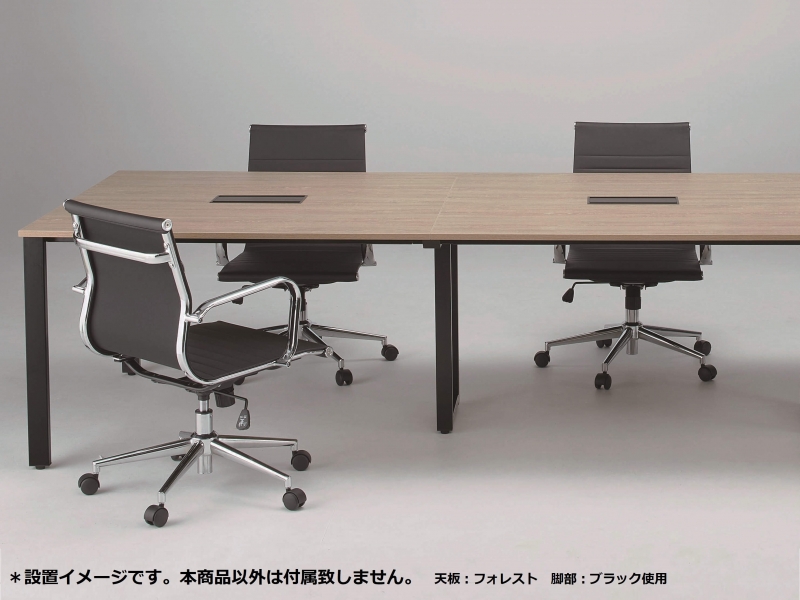 REVミーティングテーブル　W2400　フォレスト×ホワイト　新品_7