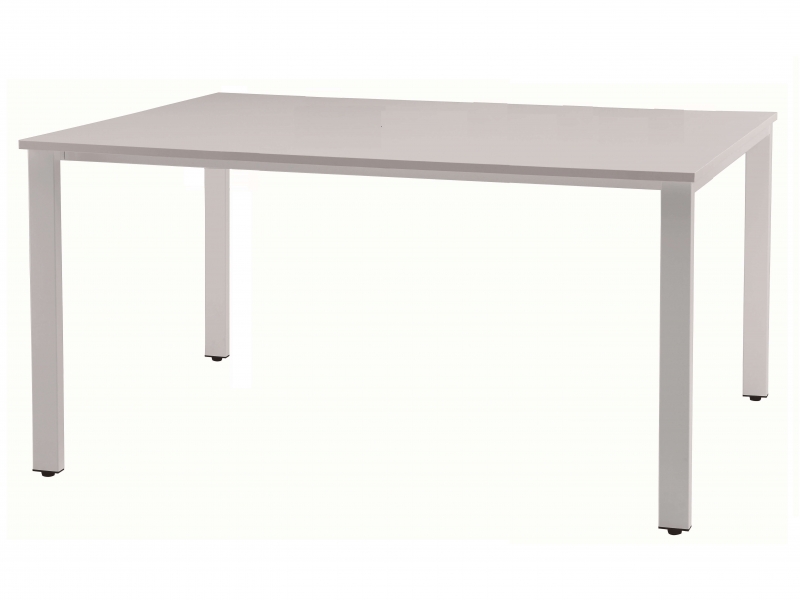 REVミーティングテーブル　W1500　ホワイト×ホワイト　新品_0