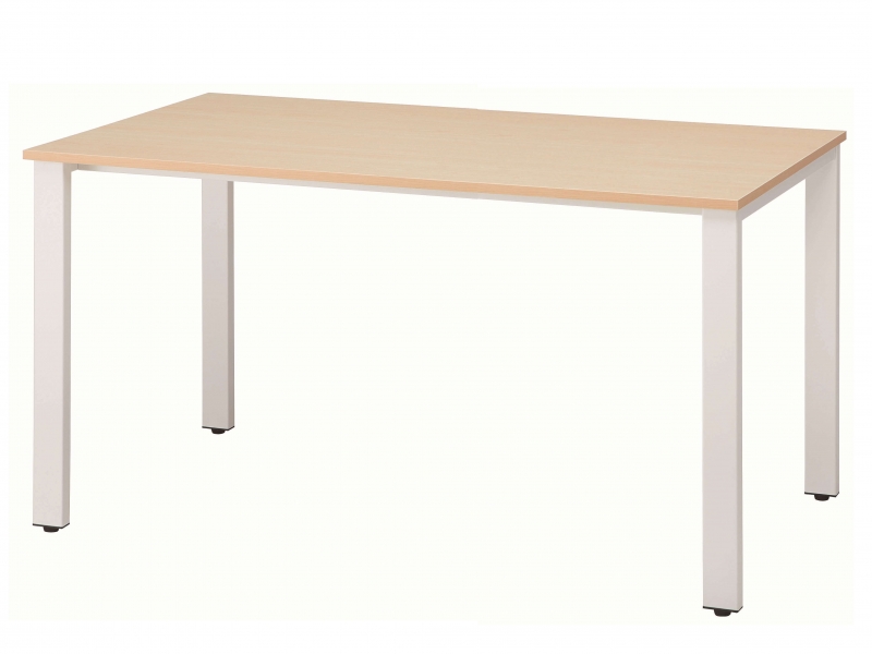 REVミーティングテーブル　W1500　ナチュラル×ホワイト　新品_0
