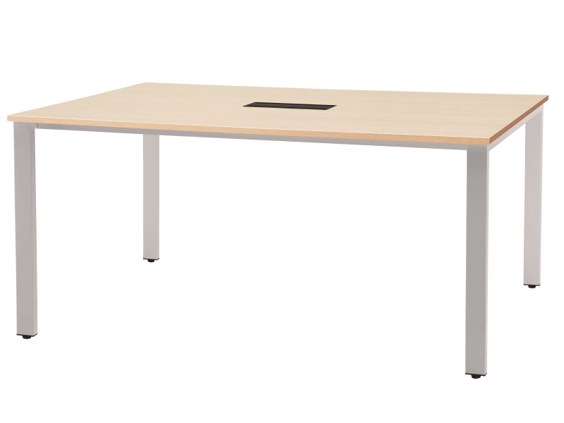 REVミーティングテーブル　W1800/D900　ナチュラル×ホワイト　新品