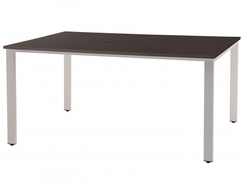 REVミーティングテーブル　W1800/D900　ブラック×ホワイト　新品_0