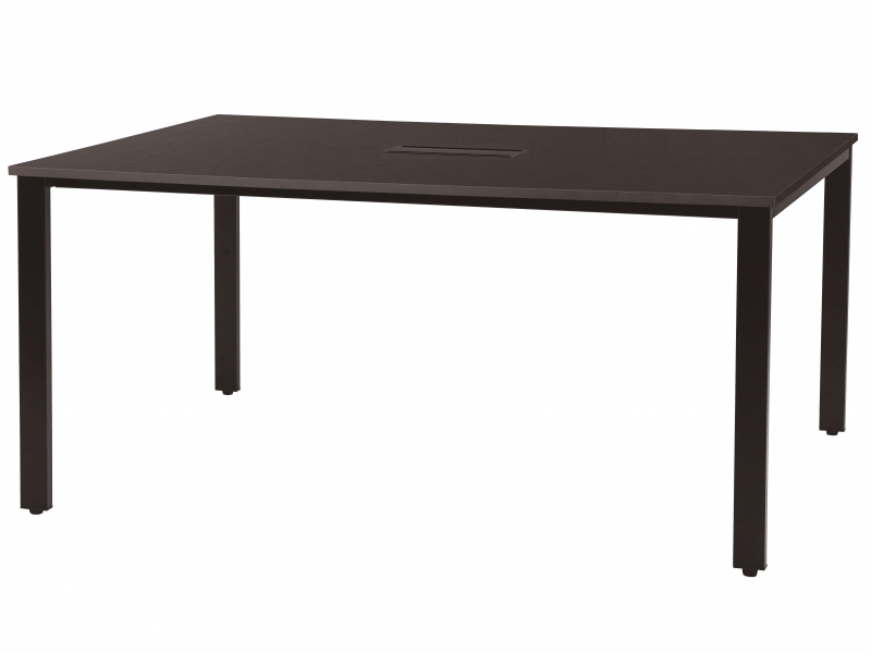 REVミーティングテーブル　W1800/D900　ブラック×ブラック　新品_0