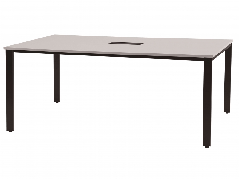REVミーティングテーブル　W2100/D900　ホワイト×ブラック　新品