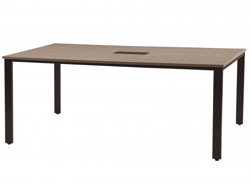 REVミーティングテーブル　W2100/D900　フォレスト×ブラック　新品