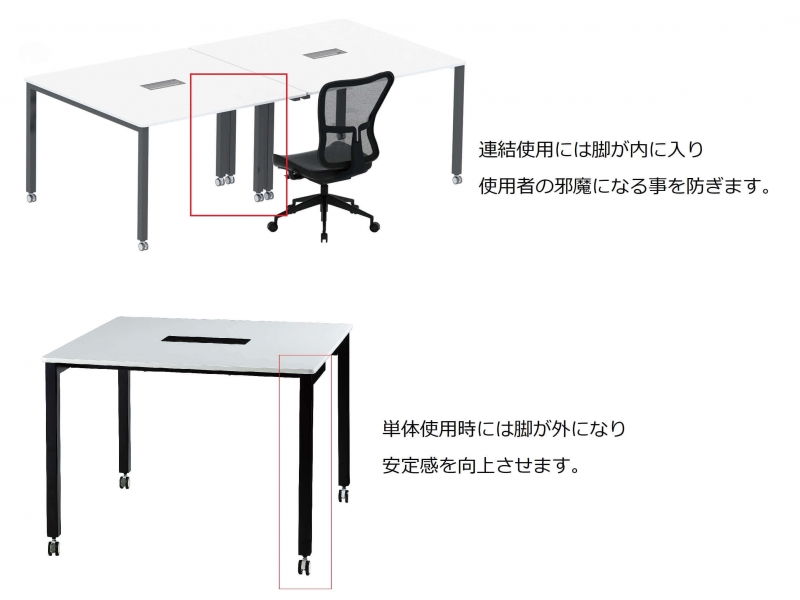 【販売終了】FMDシリーズ　グループテーブル　W1200×D1200　ホワイト　新品_5