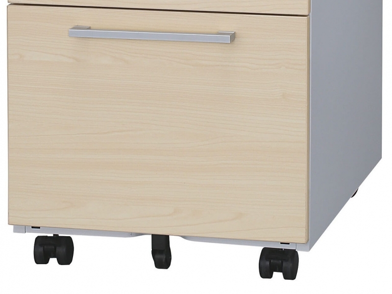 木目調デスクワゴン　ナチュラル　新品_4