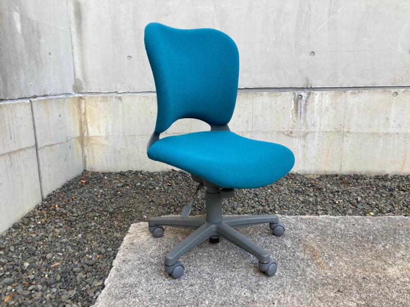 オーバルチェア　ハイバック　グリーン　中古