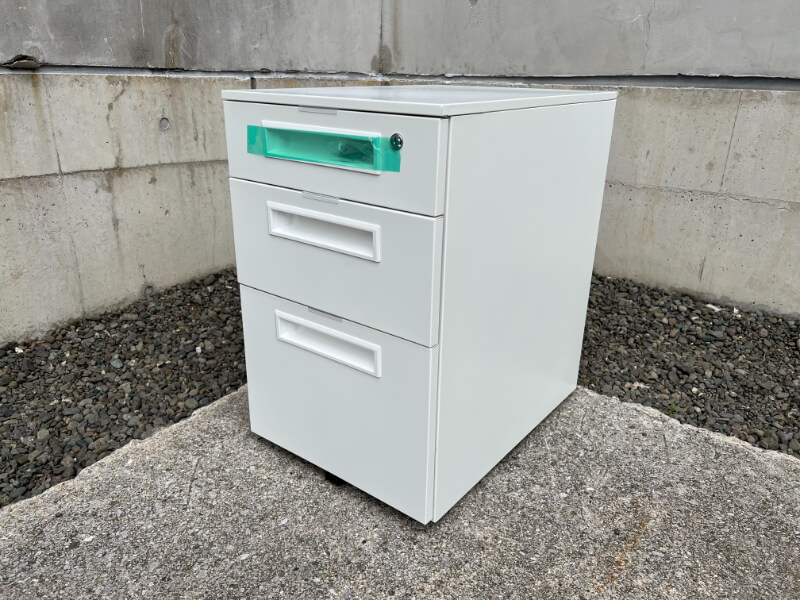 デスクワゴン　GSW-3　ホワイト　新品展示品