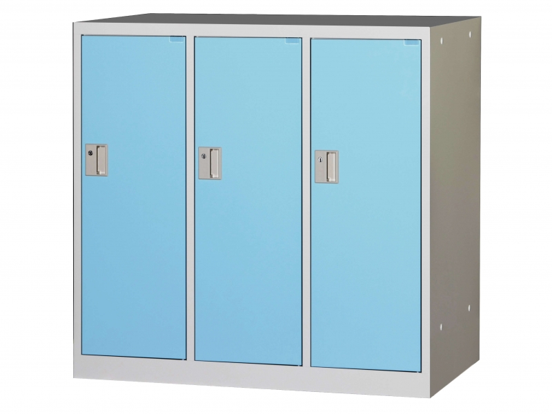 【販売終了】ミニロッカー　3人用　ライトブルー　MLK3-LB　新品