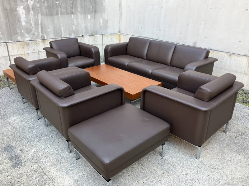 Cefiro/セフィーロ　応接8点セット　革張り　中古