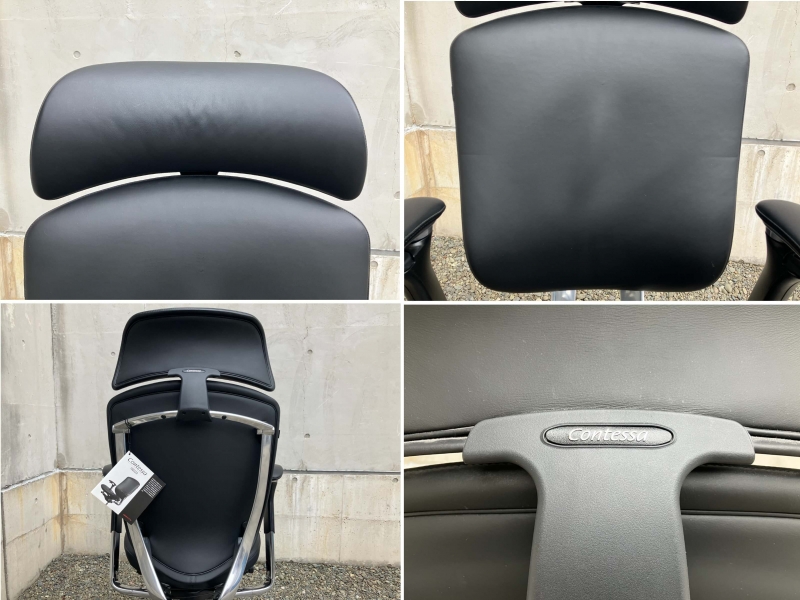 コンテッサチェア　大型ヘッドレスト付き　革張り　中古_2