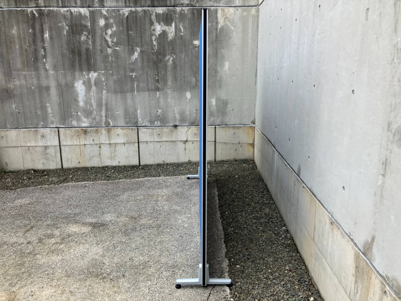 パーティション　OCパネル　2連セット　W1200+1200/H1800　ブルー　中古_2