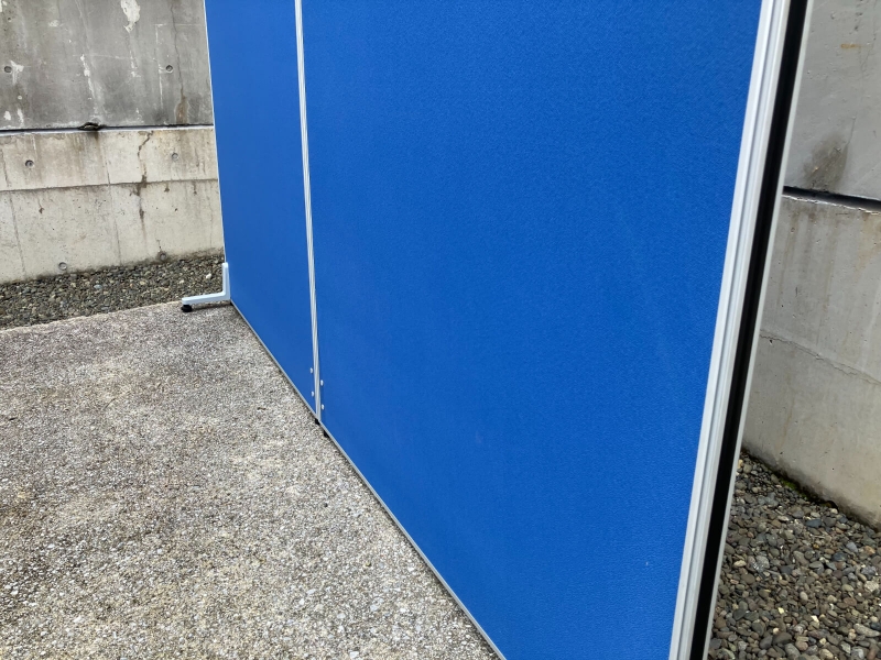 パーティション　OCパネル　2連セット　W1200+1200/H1800　ブルー　中古_6