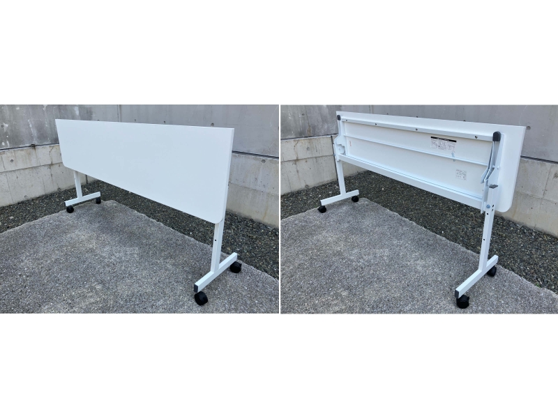 シンプルフォールディングテーブルⅡ　W1800/D450　中古_7