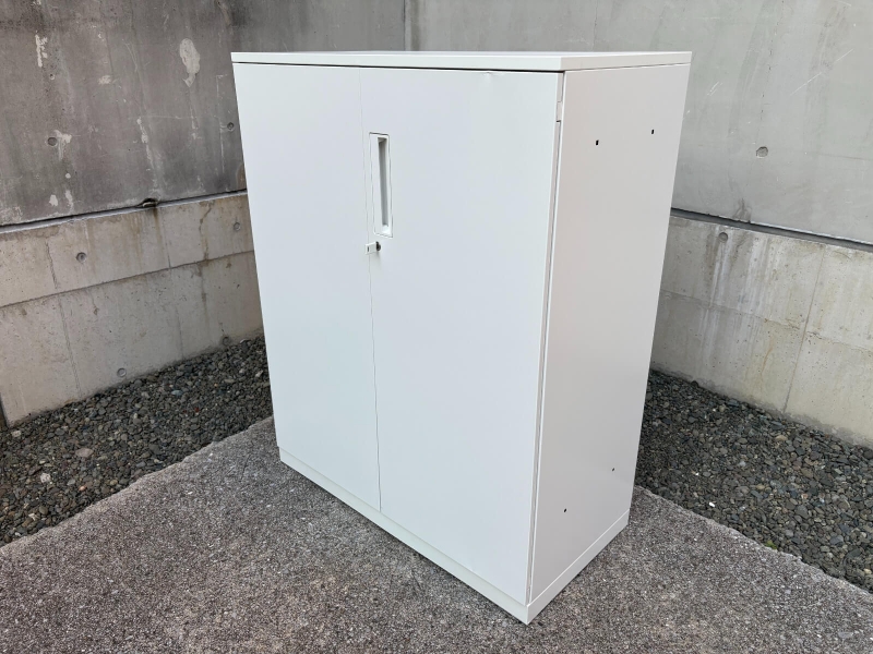 エディア　両開きキャビネット　A4 3段対応　天板付き　中古_0