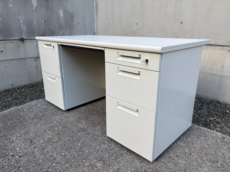 JSデスクシリーズ　両袖机　W1400　中古