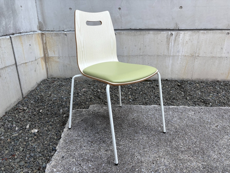 プライウッドチェア　KU-11　グリーン　中古