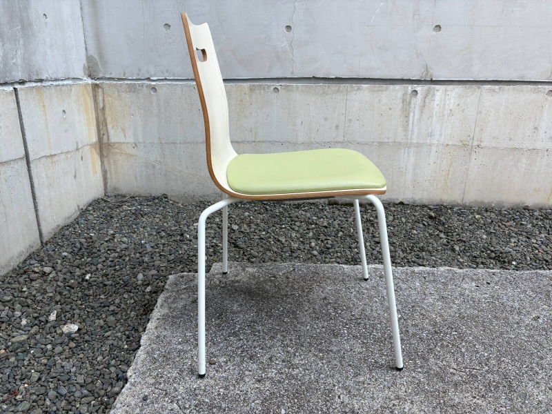 プライウッドチェア　KU-11　グリーン　中古_1