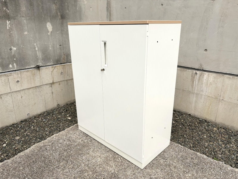 エディア　両開きキャビネット　A4 3段対応　天板付き　中古