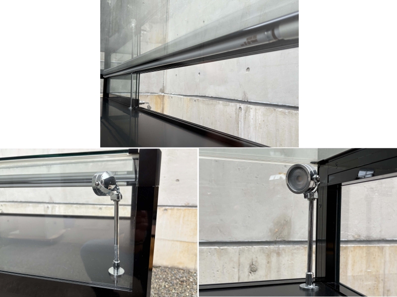 EXCEED　ガラスショーケース　W1800/D600/H820㎜　鍵・内部照明付き　中古_5