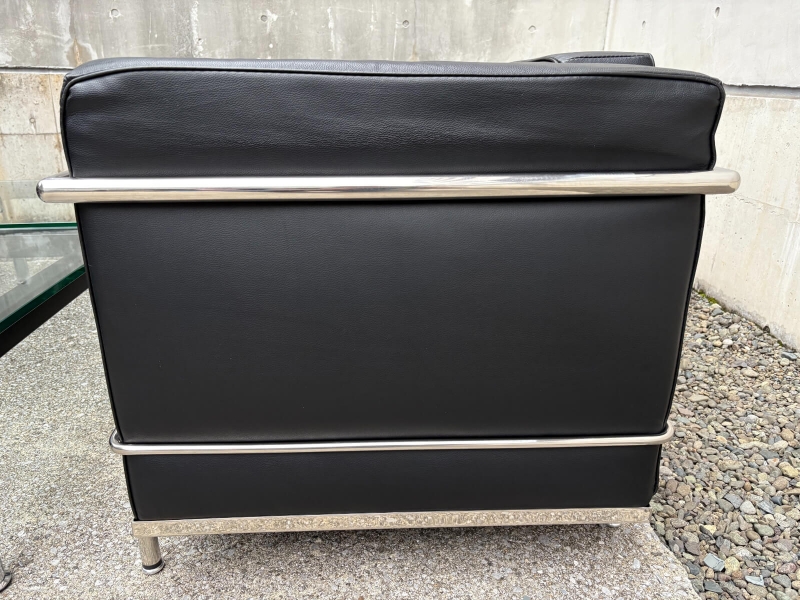 LECBシリーズ　応接6点セット　レザー張り　中古_4