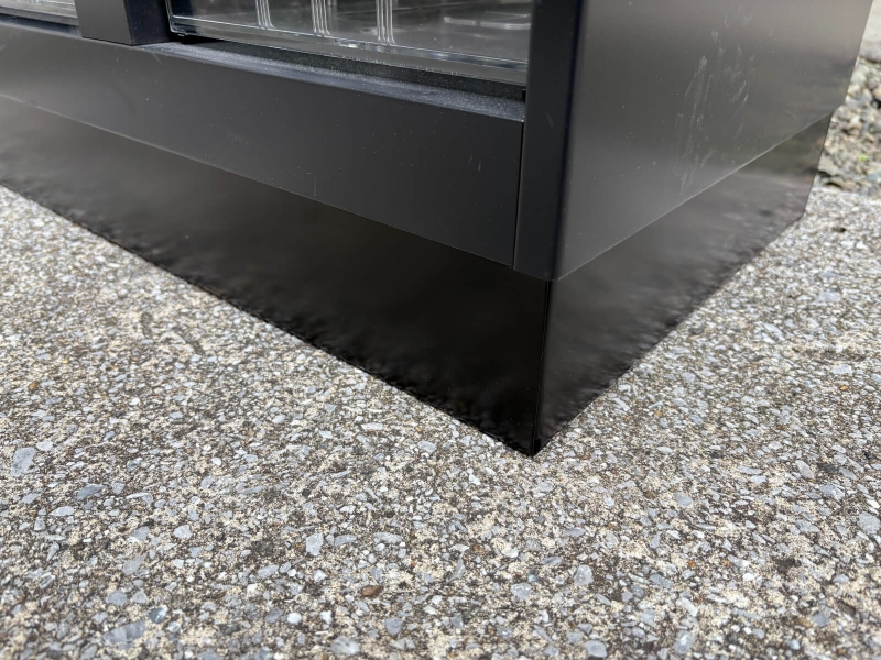 ガラス引違い戸+トレーキャビネット　上下セット　ブラック　中古_7