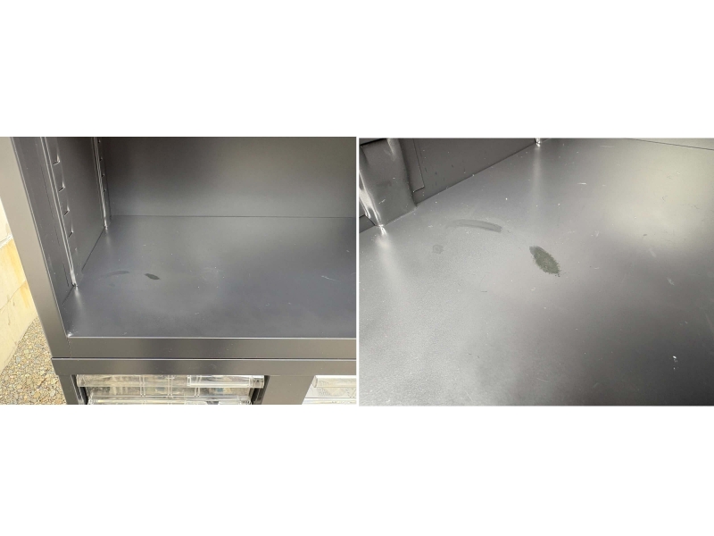 オープン書庫+トレーキャビネット　上下セット　ブラック　中古_4