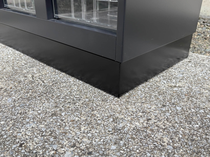 オープン書庫+トレーキャビネット　上下セット　ブラック　中古_7