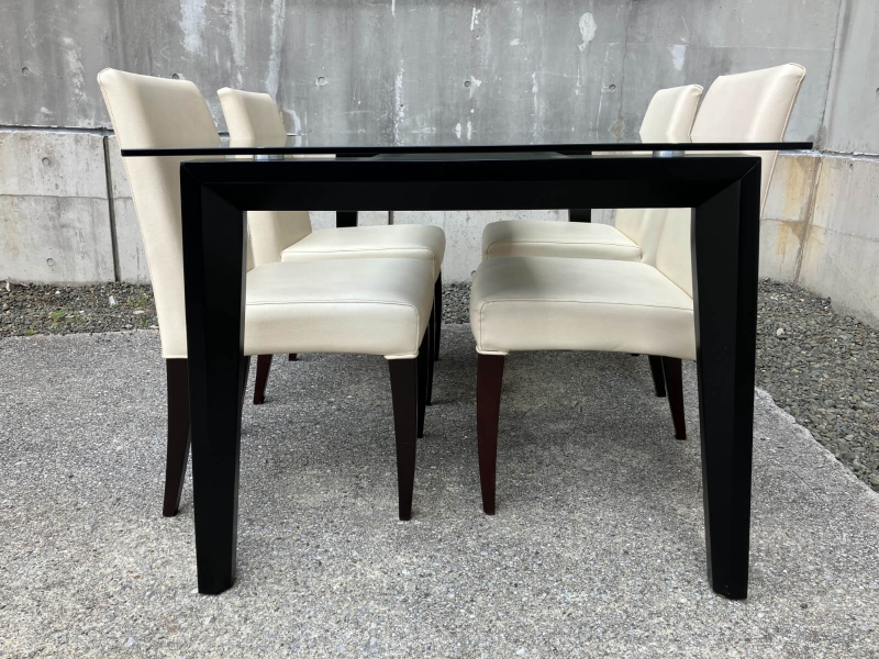 ガラステーブル＆チェア　5点セット　中古_1