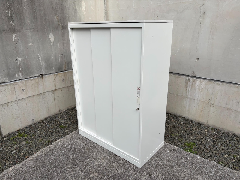 レクトライン　3枚引き違い書庫　H1250　中古_0