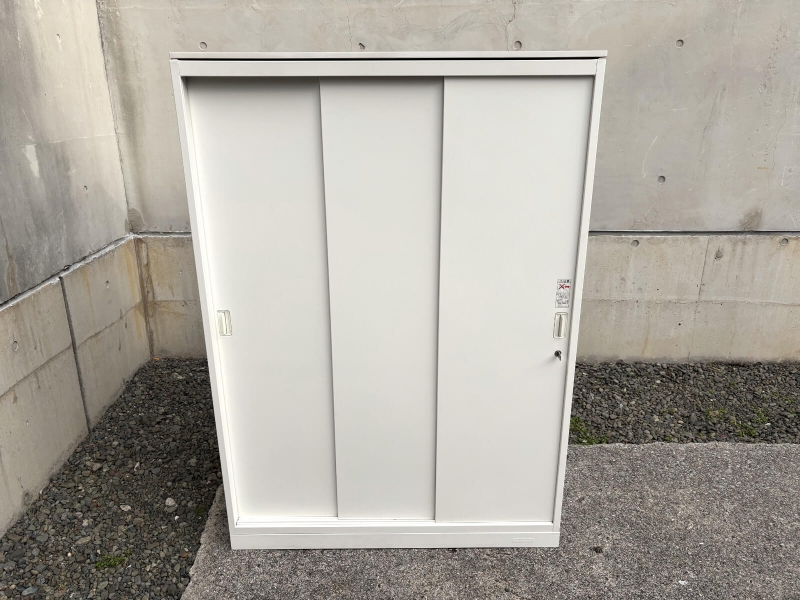 レクトライン　3枚引き違い書庫　H1250　中古_1