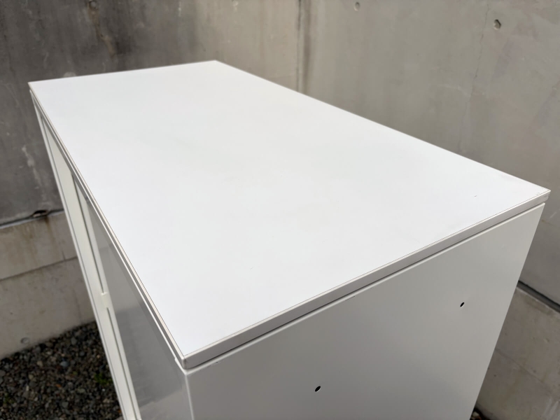 レクトライン　3枚引き違い書庫　H1250　中古_3